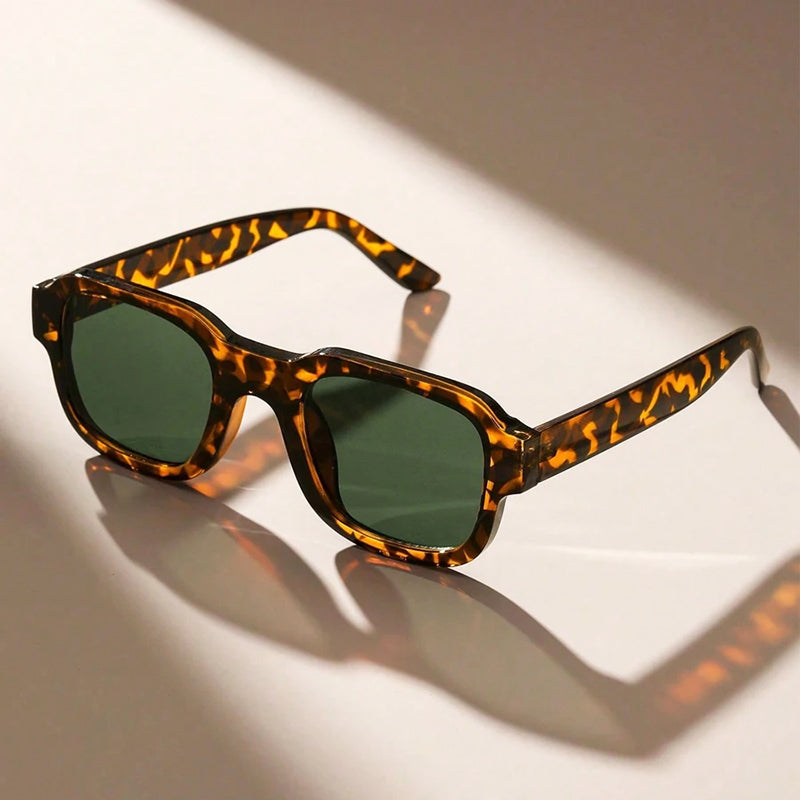 Solvane - Thick Rim Geometric Sunglasses