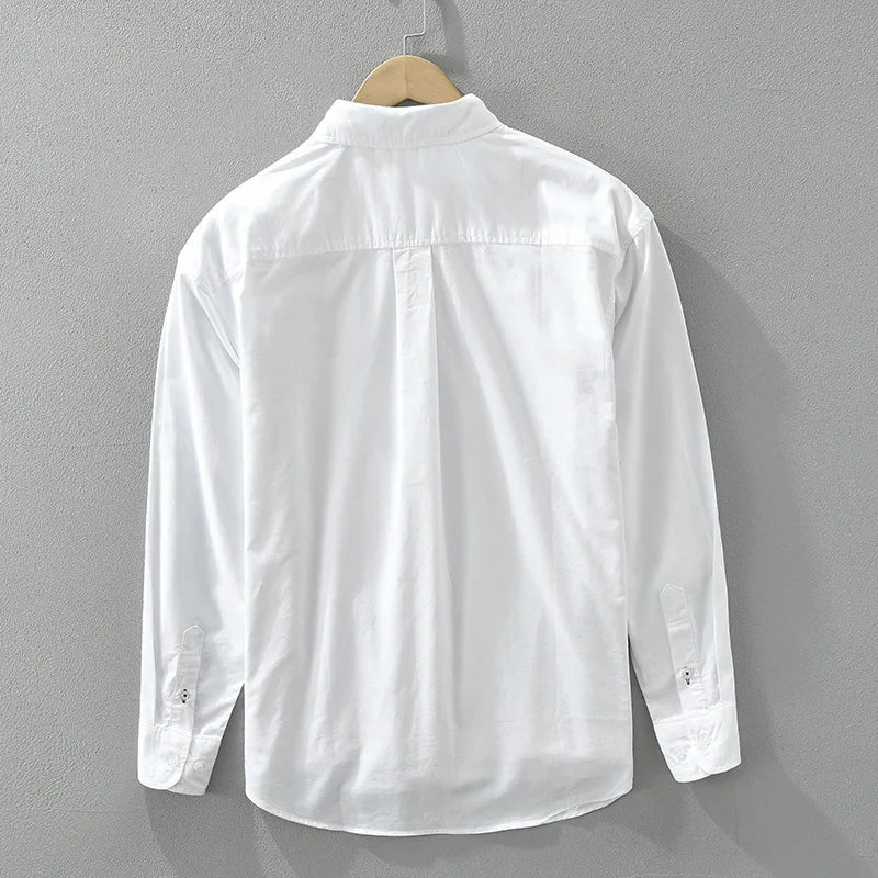 Spencer - Men's Chest Stripe Long-Sleeve Button-Down Shirt