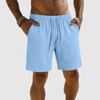 Stephen - Men’s Textured Drawstring Beach Shorts
