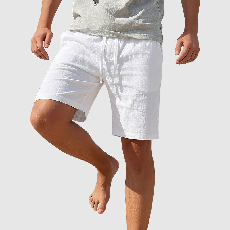 Stephen - Men’s Textured Drawstring Beach Shorts