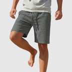 Stephen - Men’s Textured Drawstring Beach Shorts