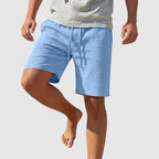 Stephen - Men’s Textured Drawstring Beach Shorts