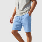 Stephen - Men’s Textured Drawstring Beach Shorts