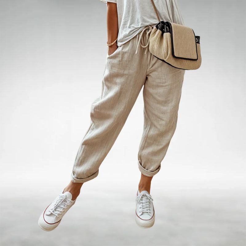 Sydney - Women's Relaxed Drawstring Tapered Pants