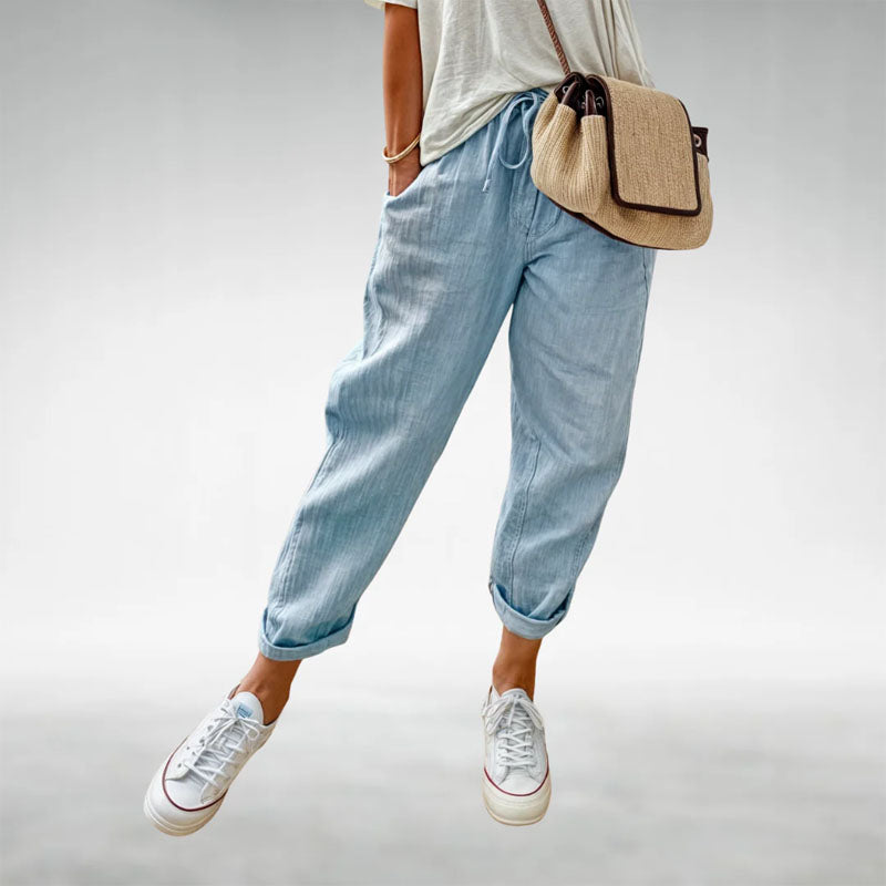 Sydney - Women's Relaxed Drawstring Tapered Pants