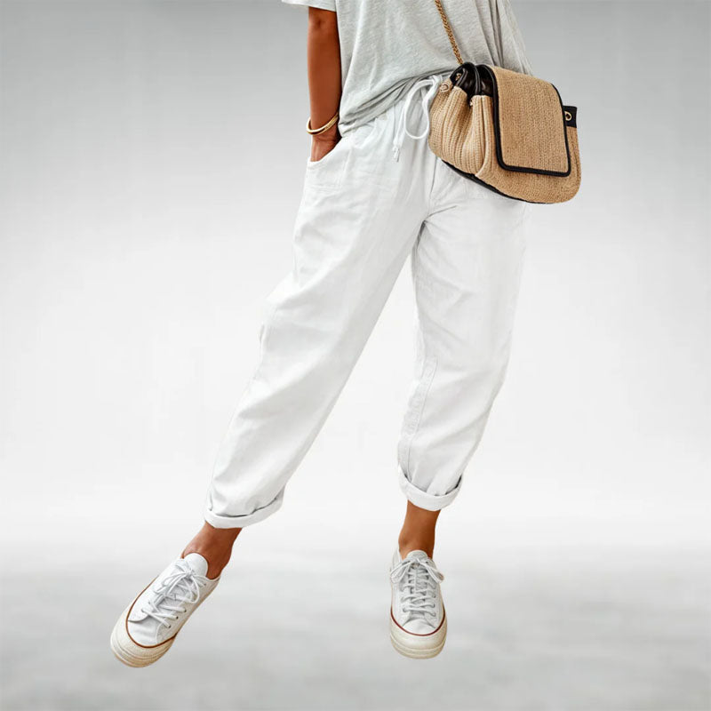 Sydney - Women's Relaxed Drawstring Tapered Pants