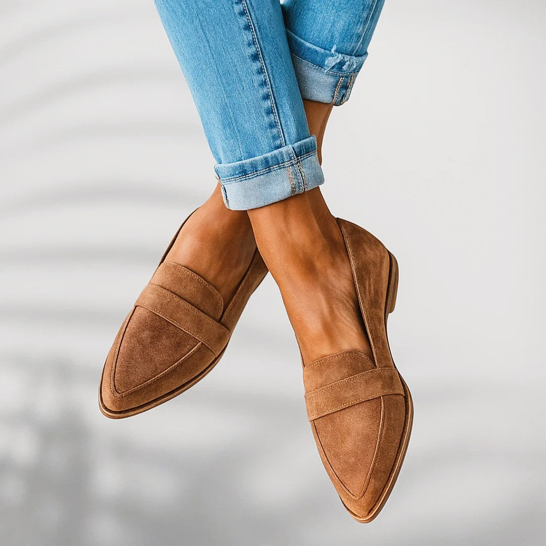 Taylor - Women's Pointed Toe Suede Loafers