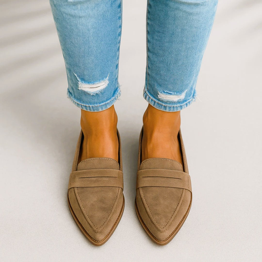Taylor - Women's Pointed Toe Suede Loafers