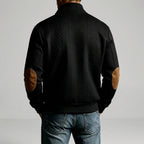 Thiago - Men's Quilted Zip-Up Jacket with Contrast Elbow Patches
