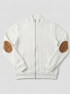Thiago - Men's Quilted Zip-Up Jacket with Contrast Elbow Patches