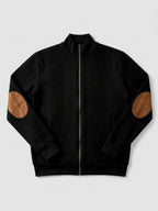 Thiago - Men's Quilted Zip-Up Jacket with Contrast Elbow Patches