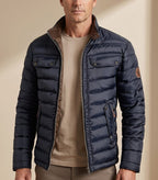 Tom - Men's Quilted Puffer Jacket with Stand Collar