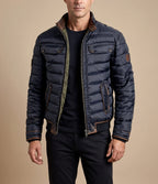 Tom - Men's Quilted Puffer Jacket with Stand Collar