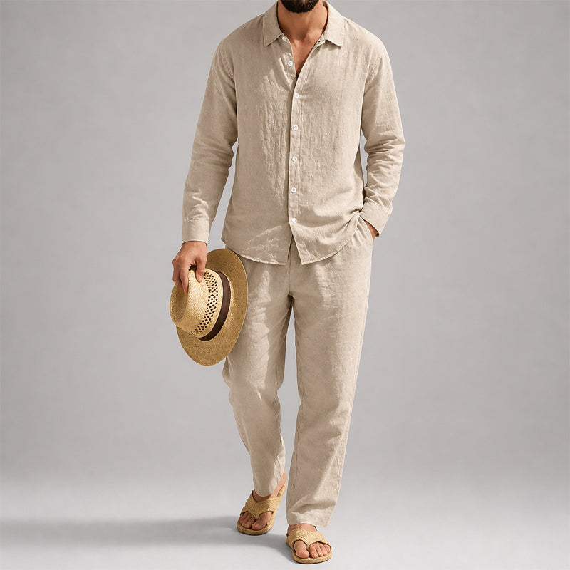 Travis - Men's Lightweight Comfort Fit Shirt and Pants Set