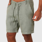 Trevor - Men's Linen Drawstring Tailored Shorts