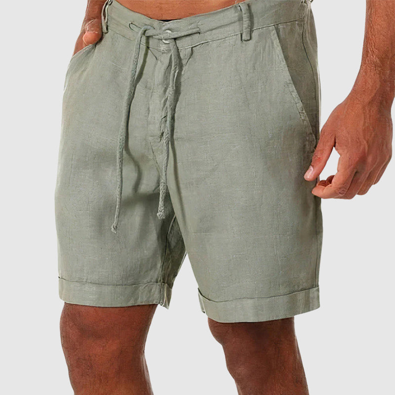 Trevor - Men's Linen Drawstring Tailored Shorts
