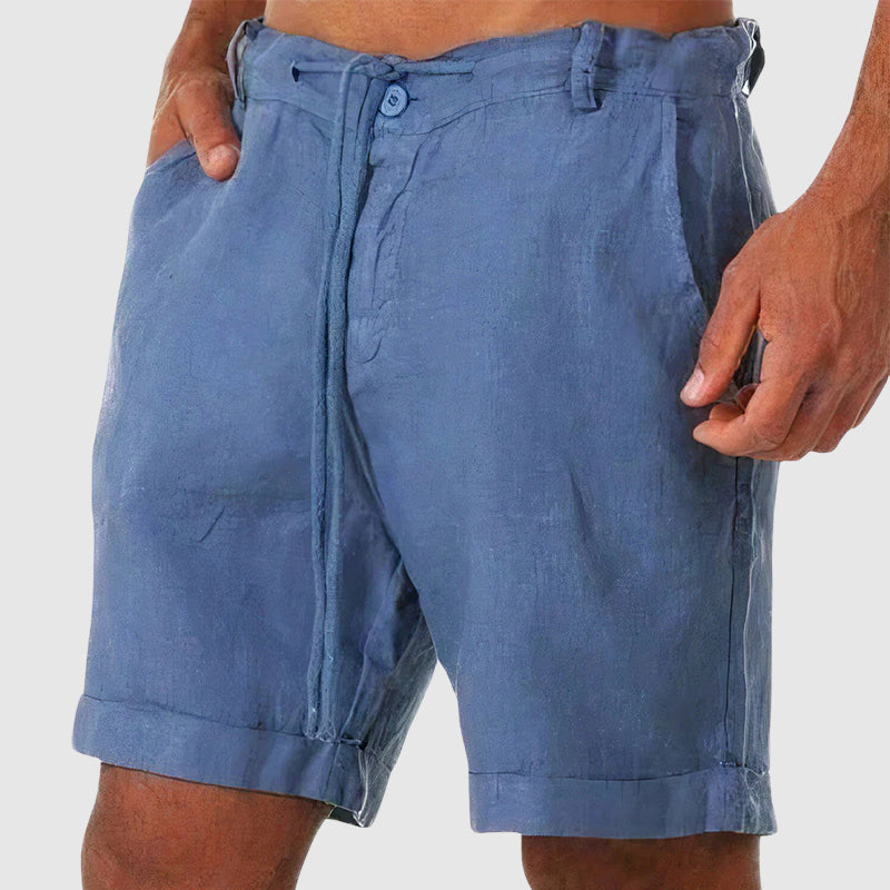 Trevor - Men's Linen Drawstring Tailored Shorts