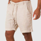 Trevor - Men's Linen Drawstring Tailored Shorts