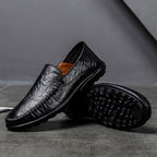 Tristan - Men's Moccasin Stitch Flexible Leather Flats