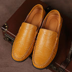Tristan - Men's Moccasin Stitch Flexible Leather Flats