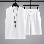 Tristan - Men's Waffle Knit Sleeveless Lounge Set