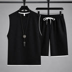 Tristan - Men's Waffle Knit Sleeveless Lounge Set