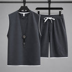 Tristan - Men's Waffle Knit Sleeveless Lounge Set