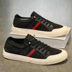 Tyler - Men's Lace-Up Striped Accent Knit Sneakers