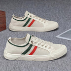 Tyler - Men's Lace-Up Striped Accent Knit Sneakers