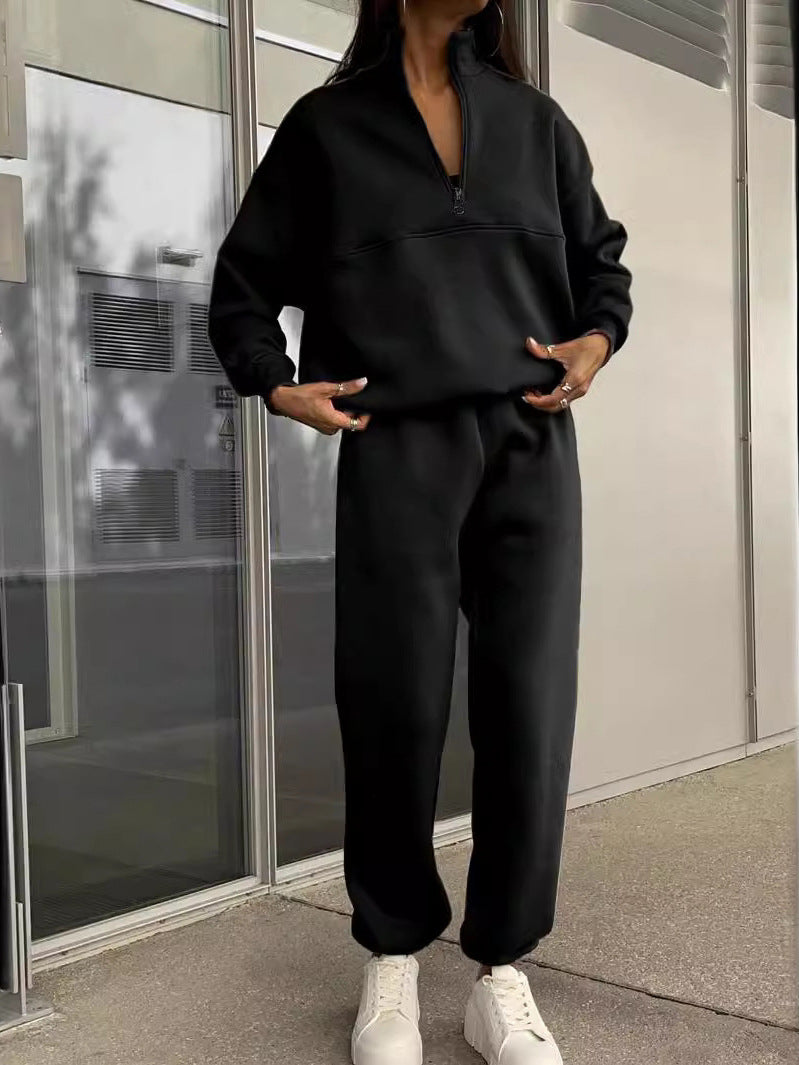 Vera - Women's Half-Zip Pullover & Jogger Pants Set