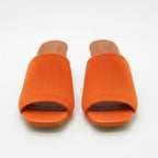 Veronica - Women's Modern Ribbed Knit Slip-On Heels