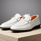 Vincent - Men's Perforated Moc-Toe Classic Dress Shoes