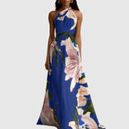 Virginia - Women’s Halter Neck Floral Maxi Dress