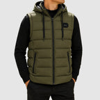 Walker - Men's Hooded Puffer Vest with Zip Pockets