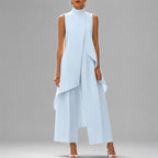 Wanda - Women's Asymmetrical Overlay Two-Piece Set