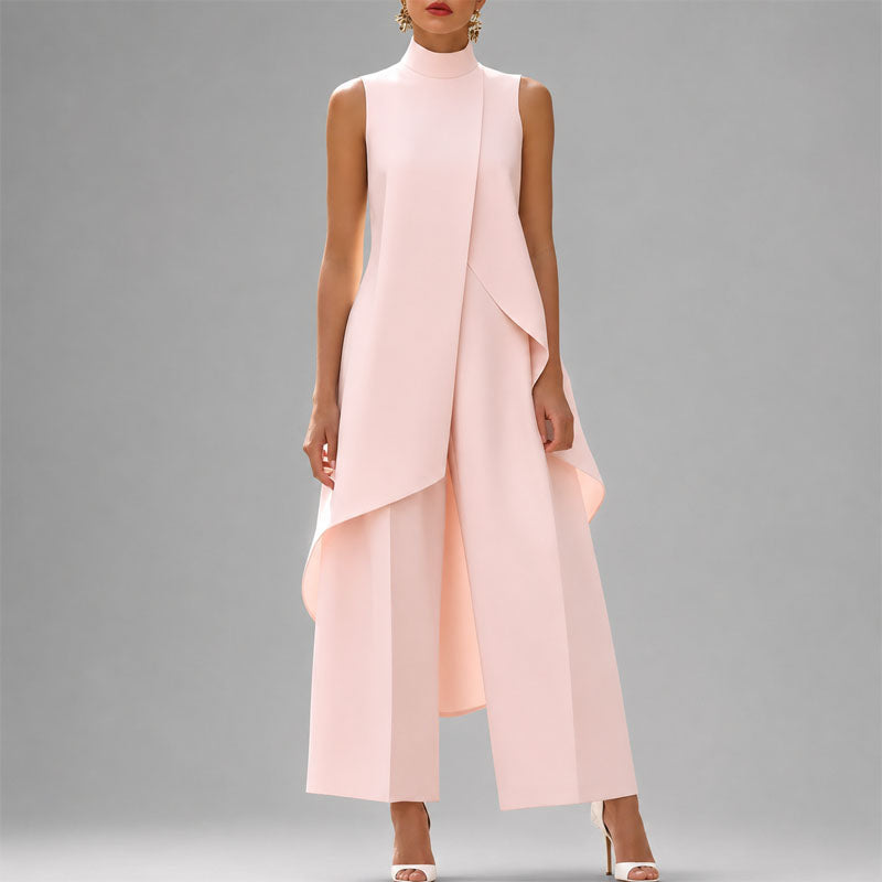 Wanda - Women's Asymmetrical Overlay Two-Piece Set