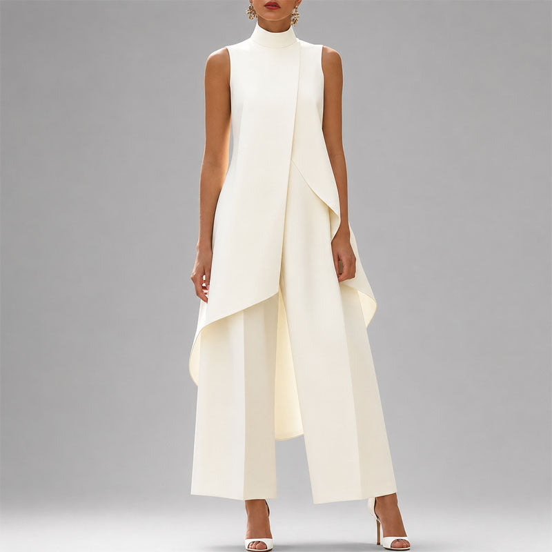 Wanda - Women's Asymmetrical Overlay Two-Piece Set