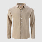 Weston - Men's Classic Linen Shirt with Chest Pocket
