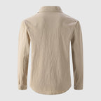 Weston - Men's Classic Linen Shirt with Chest Pocket