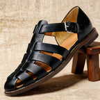 William - Men’s Leather Fisherman Sandals with Closed Toe
