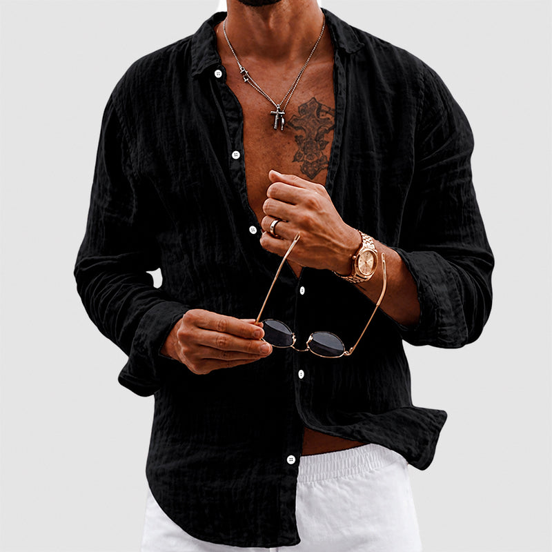 Wyatt - Men's Lightweight Cotton Long Sleeve Shirt