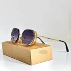 Zevani - Retro Geometric Metal Sunglasses