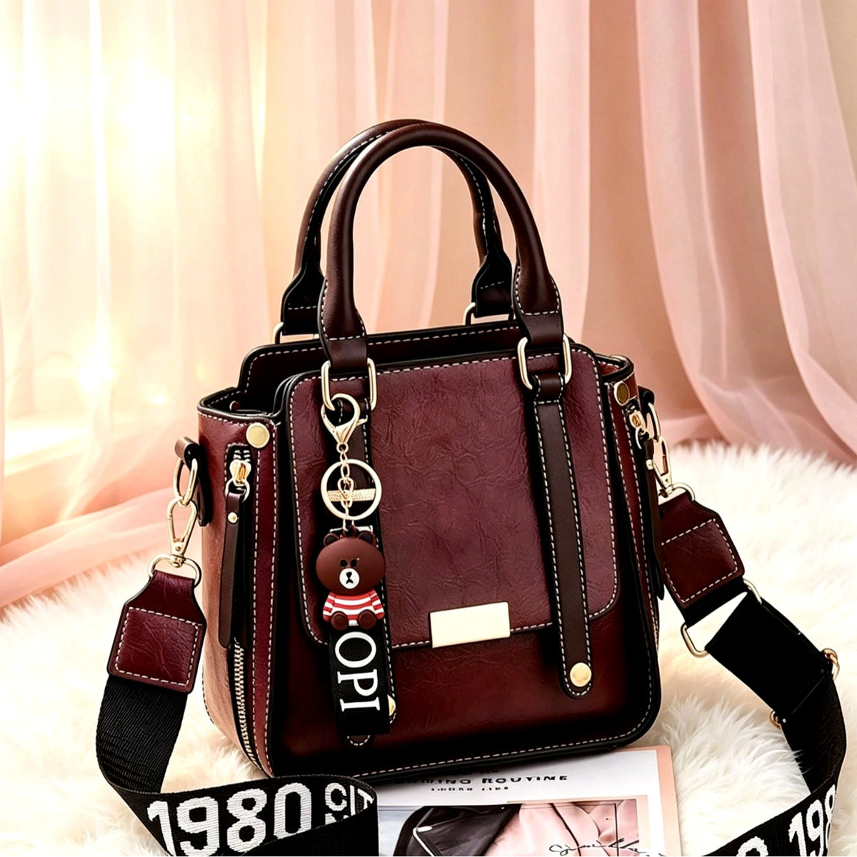 Abigail – Women's Vintage Structured Crossbody Handbag 4