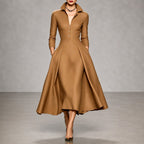 Adriana - Women's Long Sleeve A-Line Evening Dress 2