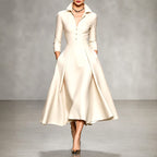 Adriana - Women's Long Sleeve A-Line Evening Dress 3