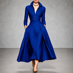 Adriana - Women's Long Sleeve A-Line Evening Dress 4