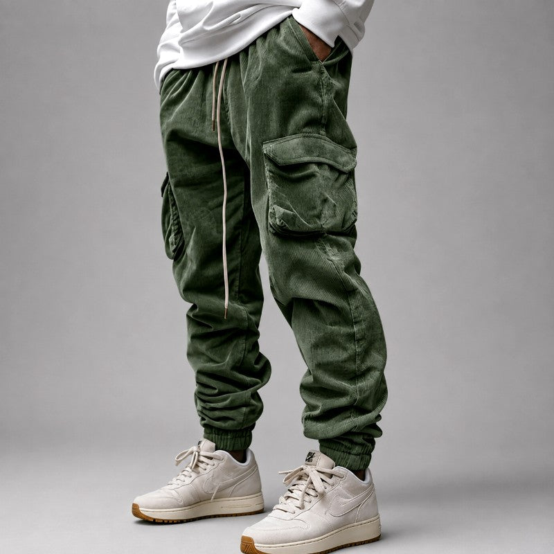 Adrien - Men's Corduroy Cargo Jogger Pants 3