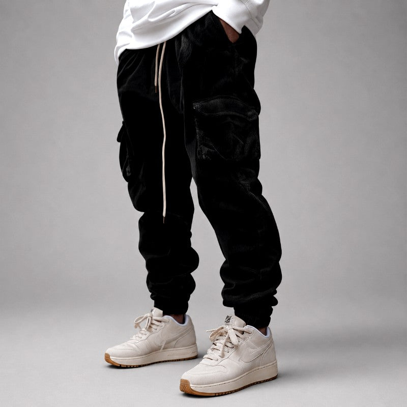 Adrien - Men's Corduroy Cargo Jogger Pants 4