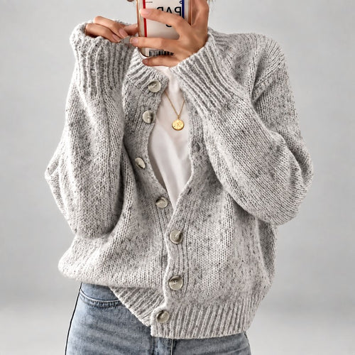 Aida - Women's Dot Speckle Long Sleeve Cardigan 1