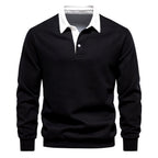 Aiden - Men's Long Sleeve Polo Collar Sweatshirt 1